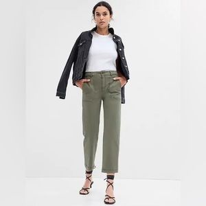 High Rise Girlfriend Utility Khakis with Washwell from GAP
